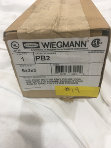 Weigmann PB@ push button enclosure-New in box